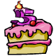Small Slice of Neopets 5th Birthday Cake