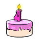 Mini Raspberry Birthday Cake