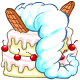Kyrii Ice Cream Cake