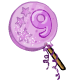 Grape 9th Birthday Lollipop