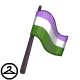 Handheld Genderqueer Pride Flag