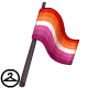 Handheld Maraquan Lesbian Pride Flag