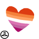 Lesbian Pride Heart Markings