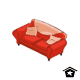 Simple Red Sofa