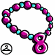 Purple Neopets 8th Birthday Bead Necklace