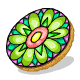 Green Flower Stained Glass Window Cookie