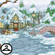 Snowy Cottage Background