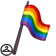 Handheld Maraquan Rainbow Pride Flag