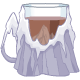Terror Mountain Chocolate Milk Glass