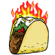 Flaming Hot Meat Taco