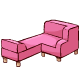 Pink L-Shaped Sofa