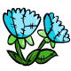 Blue Fan Flowers Plushie