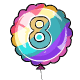 Rainbow Year Eight Balloon