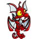 Wind Up Red Draik Toy